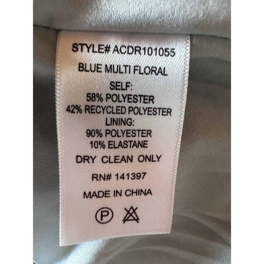 Astr The Label Marietta Blue Floral Tiered Ruffle Mini Dress Smocked Size Large - Picture 12 of 14